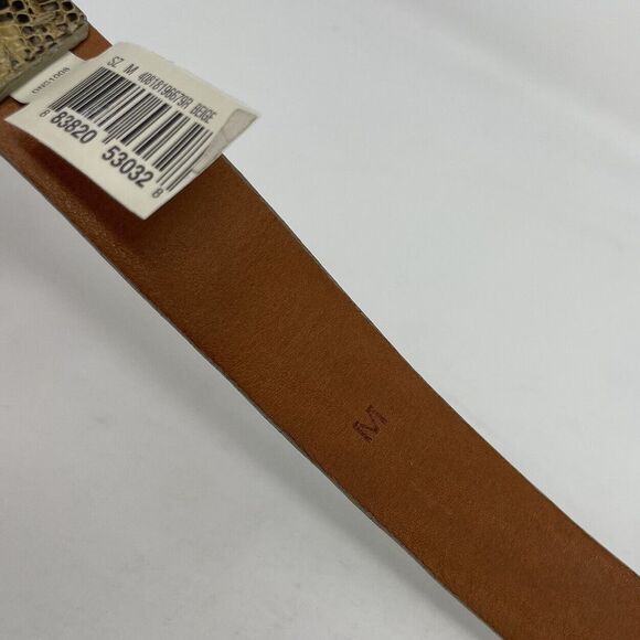 RALPH LAUREN Belt Womens Medium M Genuine Lizard NEW Beige Made in Italy main image 6